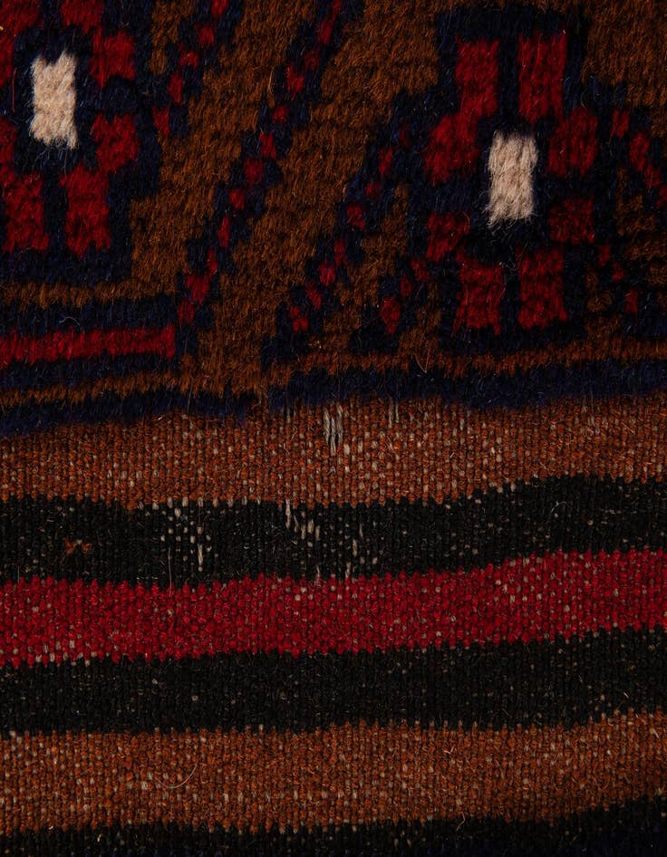 Detail image of 2' 9 x 4' 8  Hand Knotted Balouch Persian Wool Rug