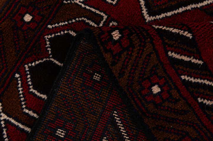 2' 9 x 4' 8 Hand Knotted Balouch Persian Wool Rug