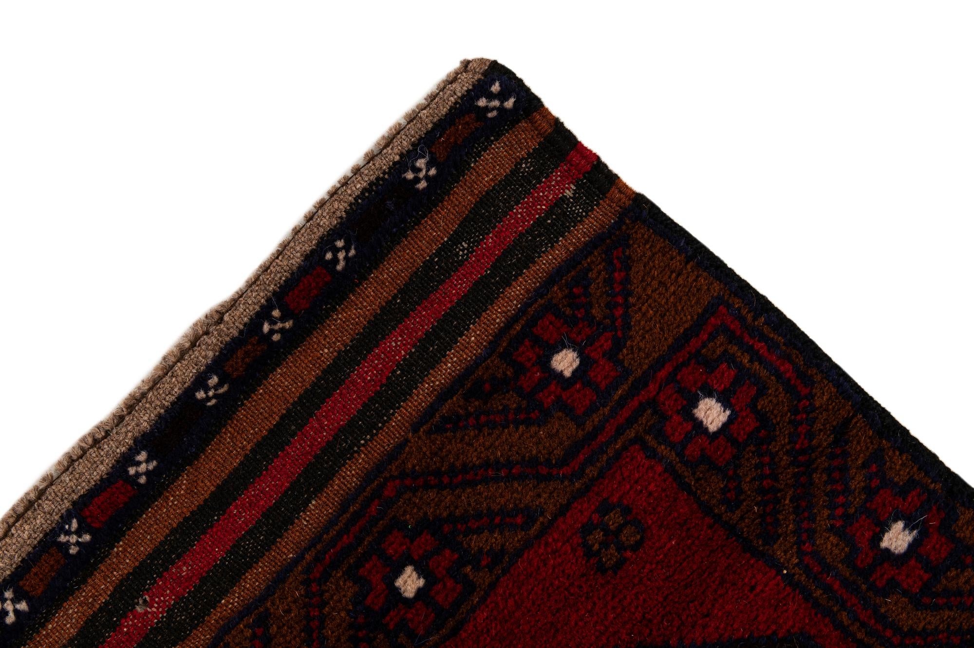 2' 9 x 4' 8 Hand Knotted Balouch Persian Wool Rug