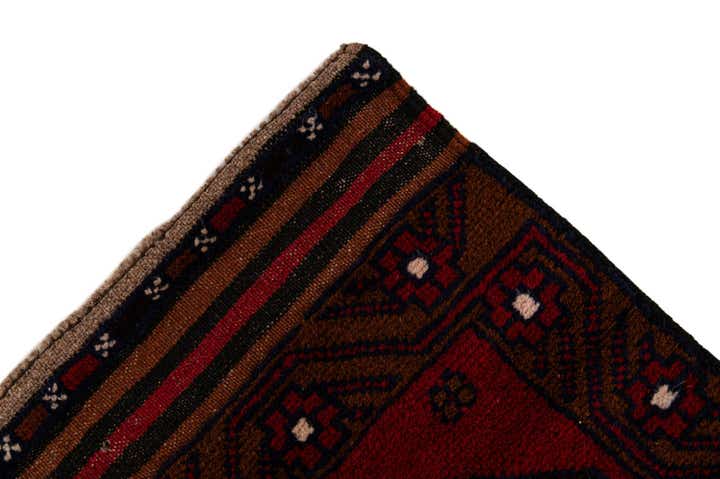 2' 9 x 4' 8 Hand Knotted Balouch Persian Wool Rug