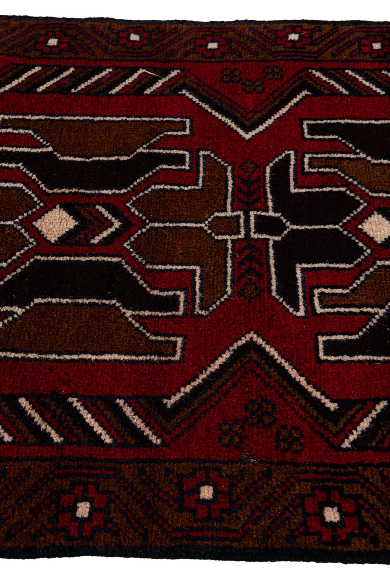 2' 9 x 4' 8 Hand Knotted Balouch Persian Wool Rug