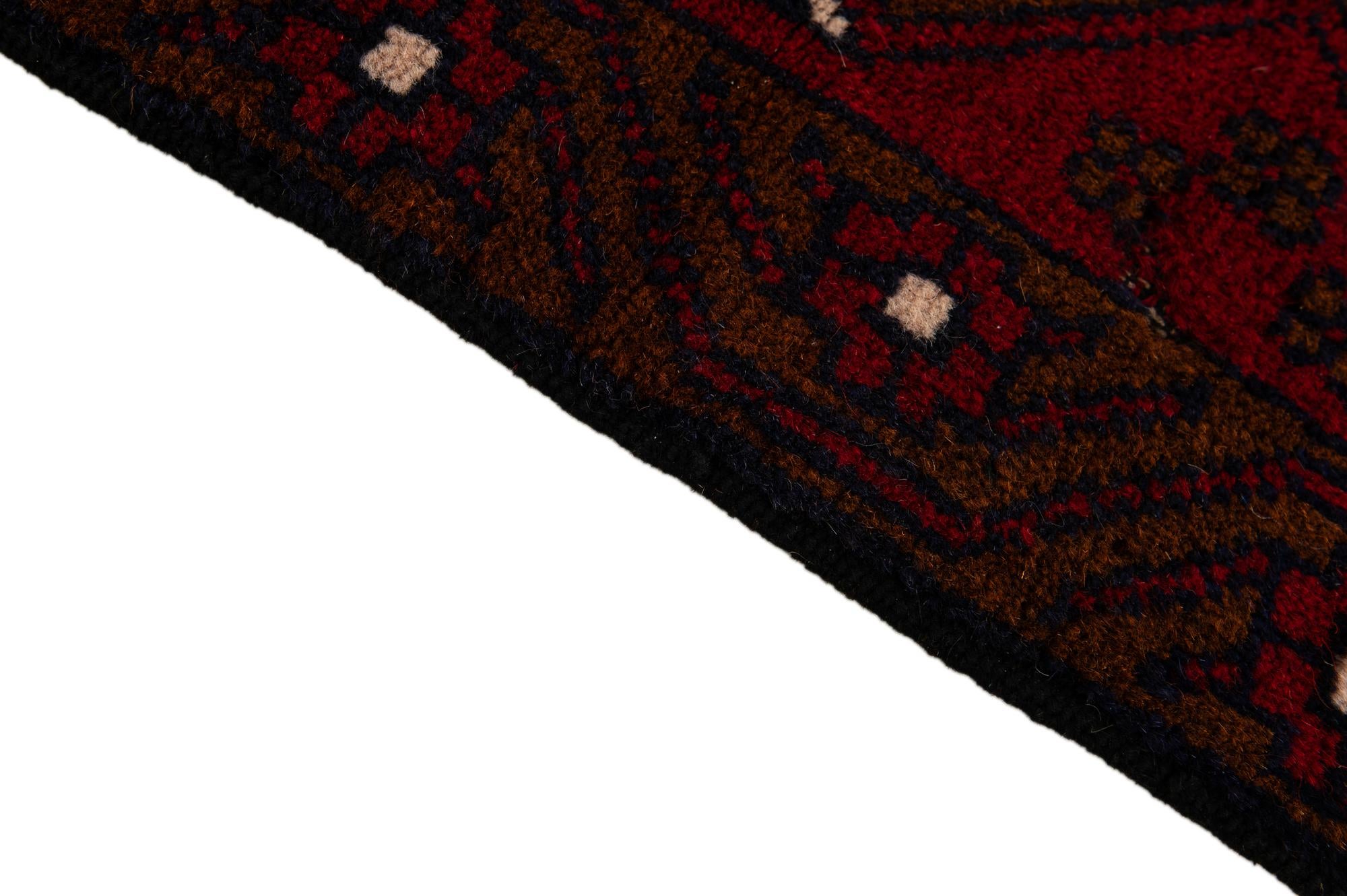2' 9 x 4' 8 Hand Knotted Balouch Persian Wool Rug