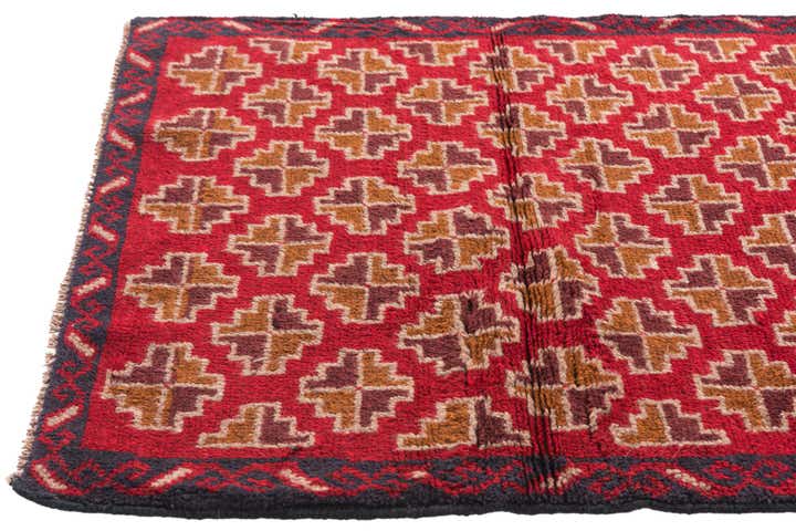 3' x 4' 9 Hand Knotted Balouch Persian Wool Rug