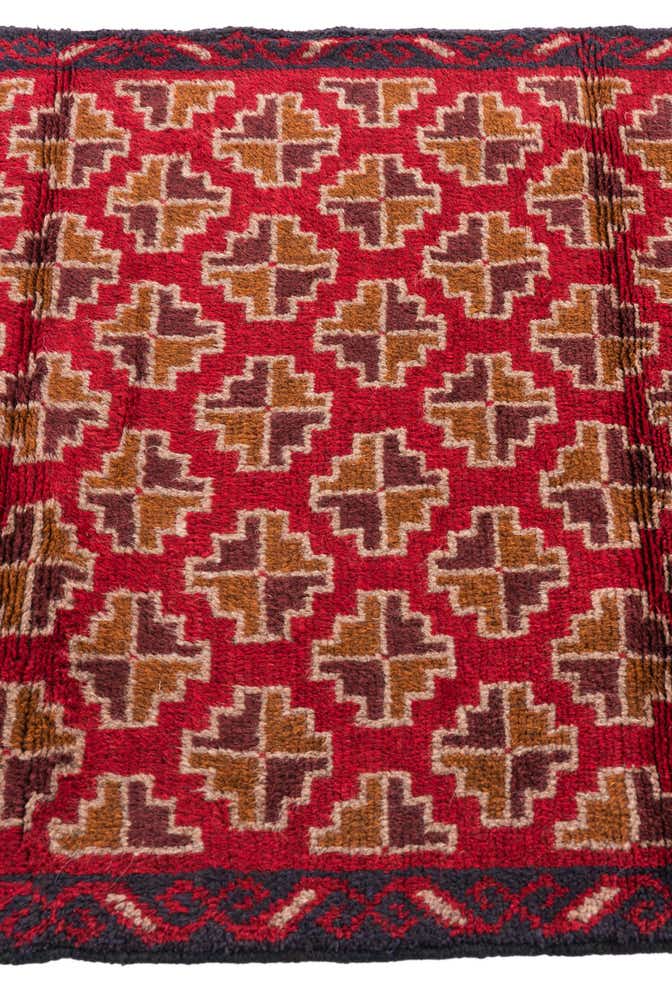 3' x 4' 9 Hand Knotted Balouch Persian Wool Rug