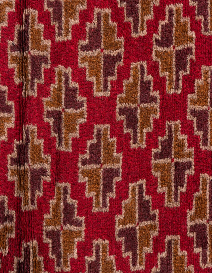 Detail image of 3' x 4' 9 Hand Knotted Balouch Persian Wool Rug