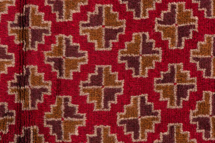 3' x 4' 9 Hand Knotted Balouch Persian Wool Rug