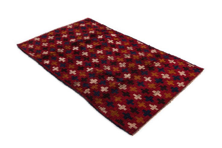 Detail image of 2' 10 x 4' 6 Hand Knotted Balouch Persian Wool Rug