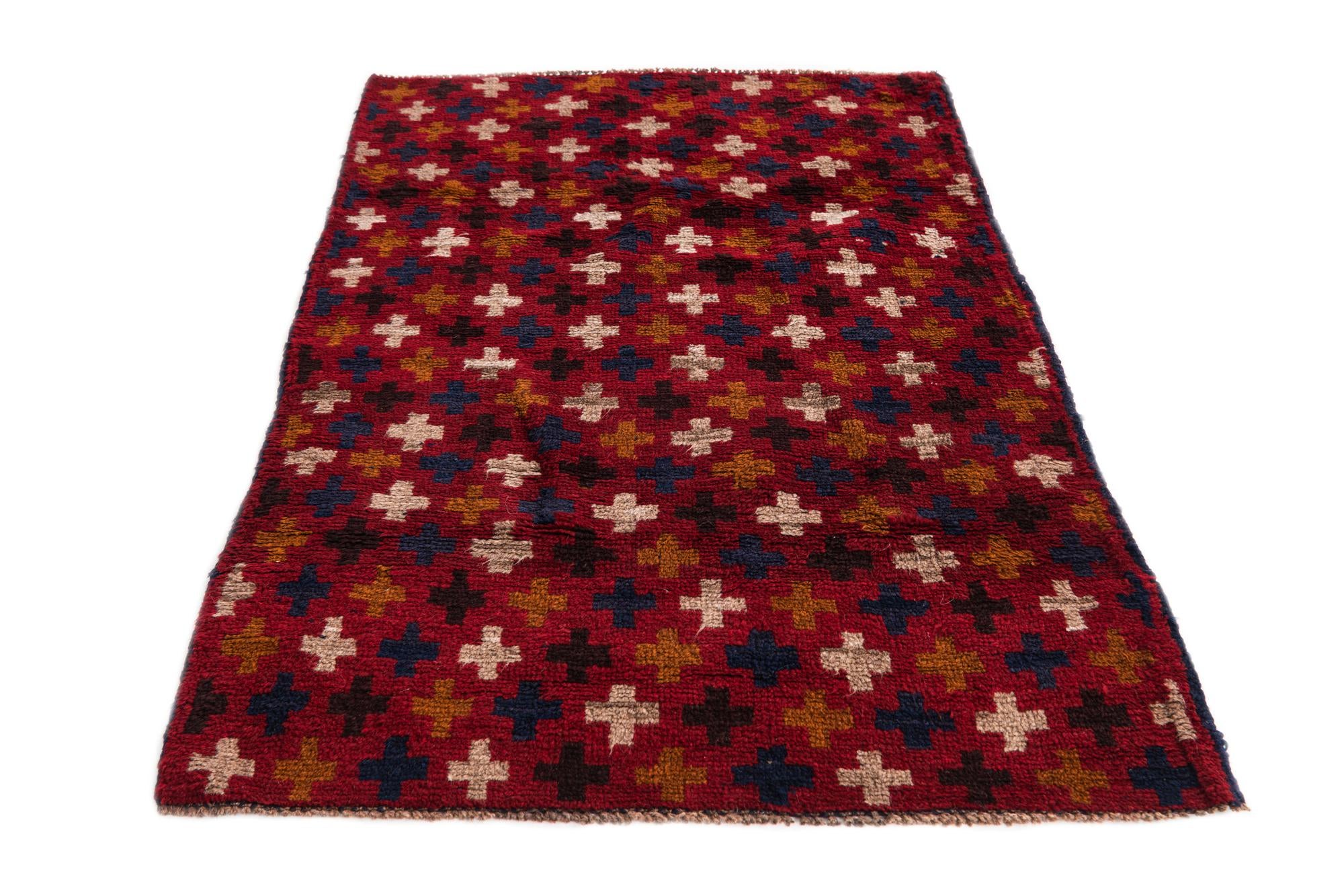 2' 10 x 4' 6 Hand Knotted Balouch Persian Wool Rug