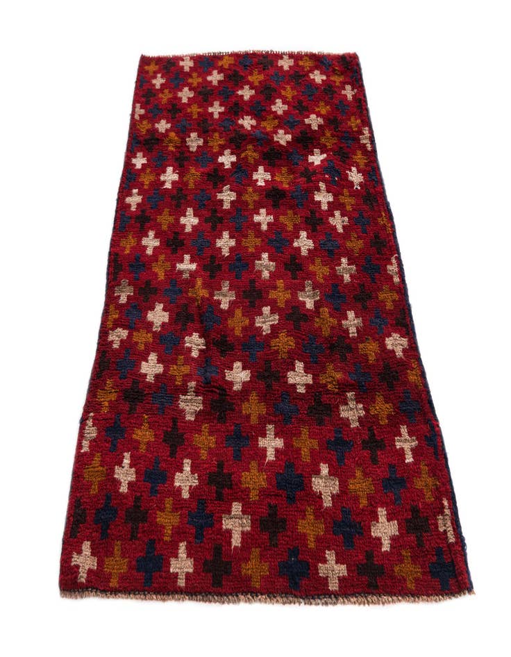 Detail image of 2' 10 x 4' 6 Hand Knotted Balouch Persian Wool Rug