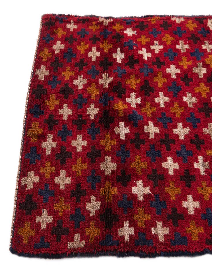 Detail image of 2' 10 x 4' 6 Hand Knotted Balouch Persian Wool Rug