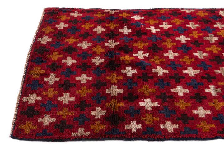 2' 10 x 4' 6 Hand Knotted Balouch Persian Wool Rug