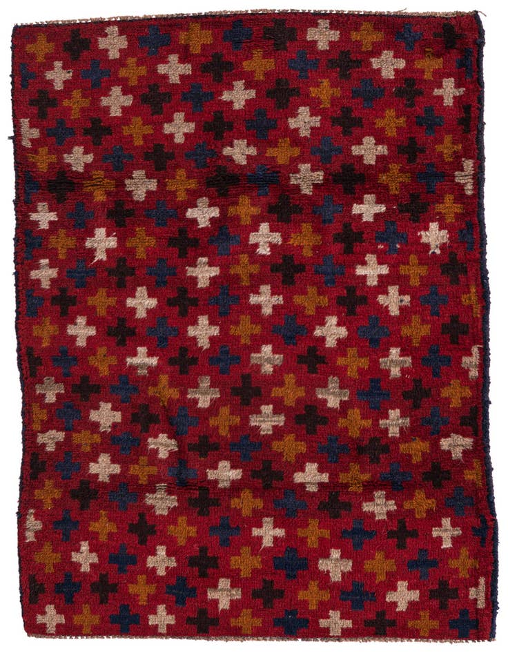 Detail image of 2' 10 x 4' 6 Hand Knotted Balouch Persian Wool Rug