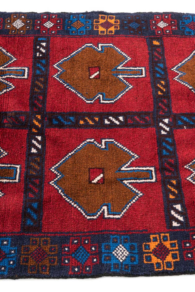 Detail image of 2' 10 x 4' 5 Hand Knotted Balouch Persian Wool Rug