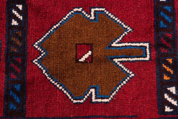 Detail image of 2' 10 x 4' 5 Hand Knotted Balouch Persian Wool Rug