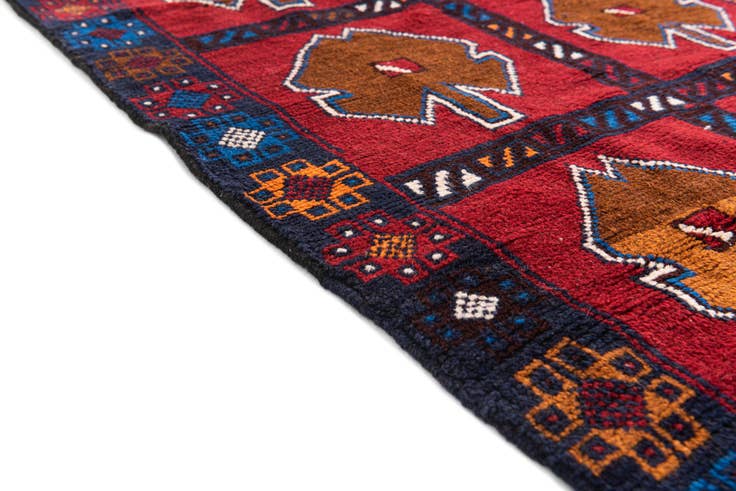Detail image of 2' 10 x 4' 5 Hand Knotted Balouch Persian Wool Rug