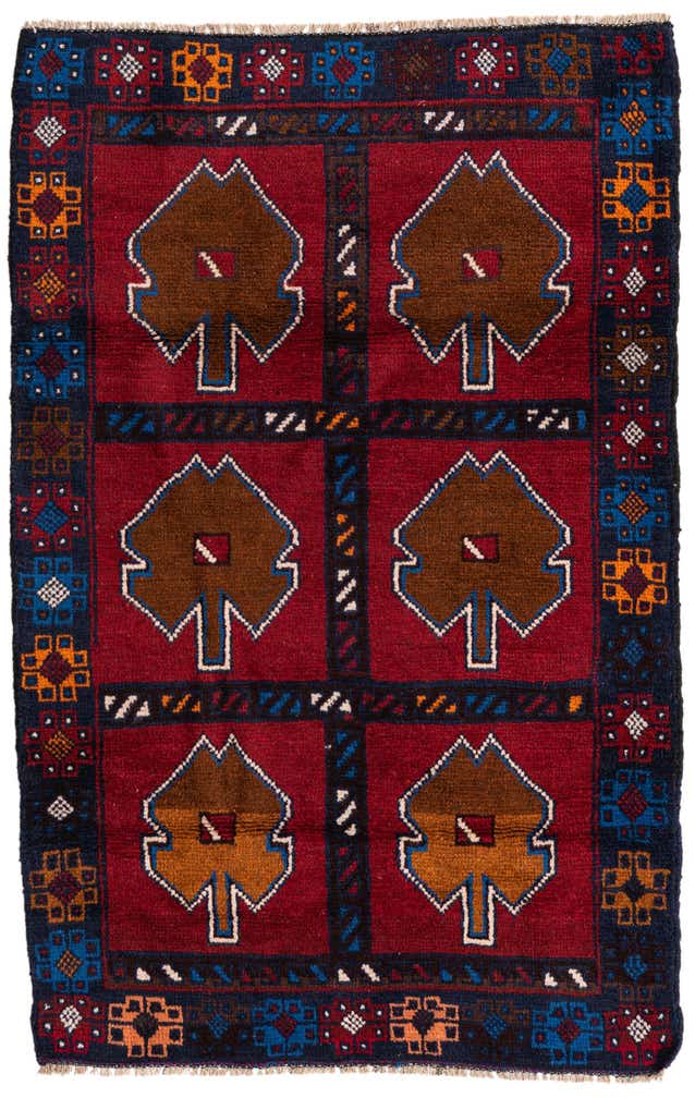 2' 10 x 4' 5 Hand Knotted Balouch Persian Wool Rug