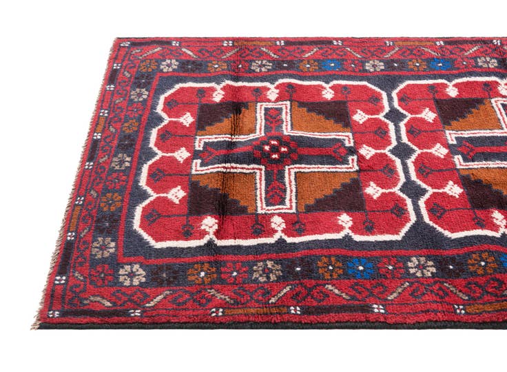 Detail image of 2' 9 x 4' 7 Hand Knotted Balouch Persian Wool Rug