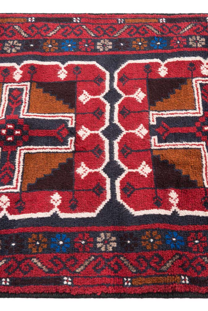 2' 9 x 4' 7 Hand Knotted Balouch Persian Wool Rug