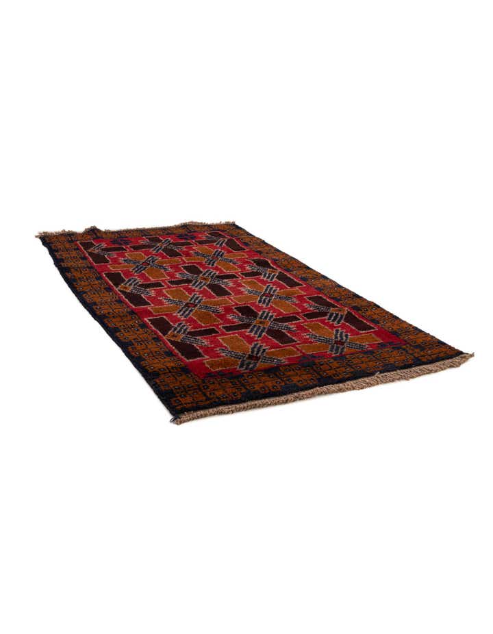 2' 10 x 4' 9 Hand Knotted Balouch Wool Rug