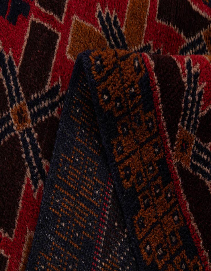 Detail image of 2' 10 x 4' 9  Hand Knotted Balouch Wool Rug