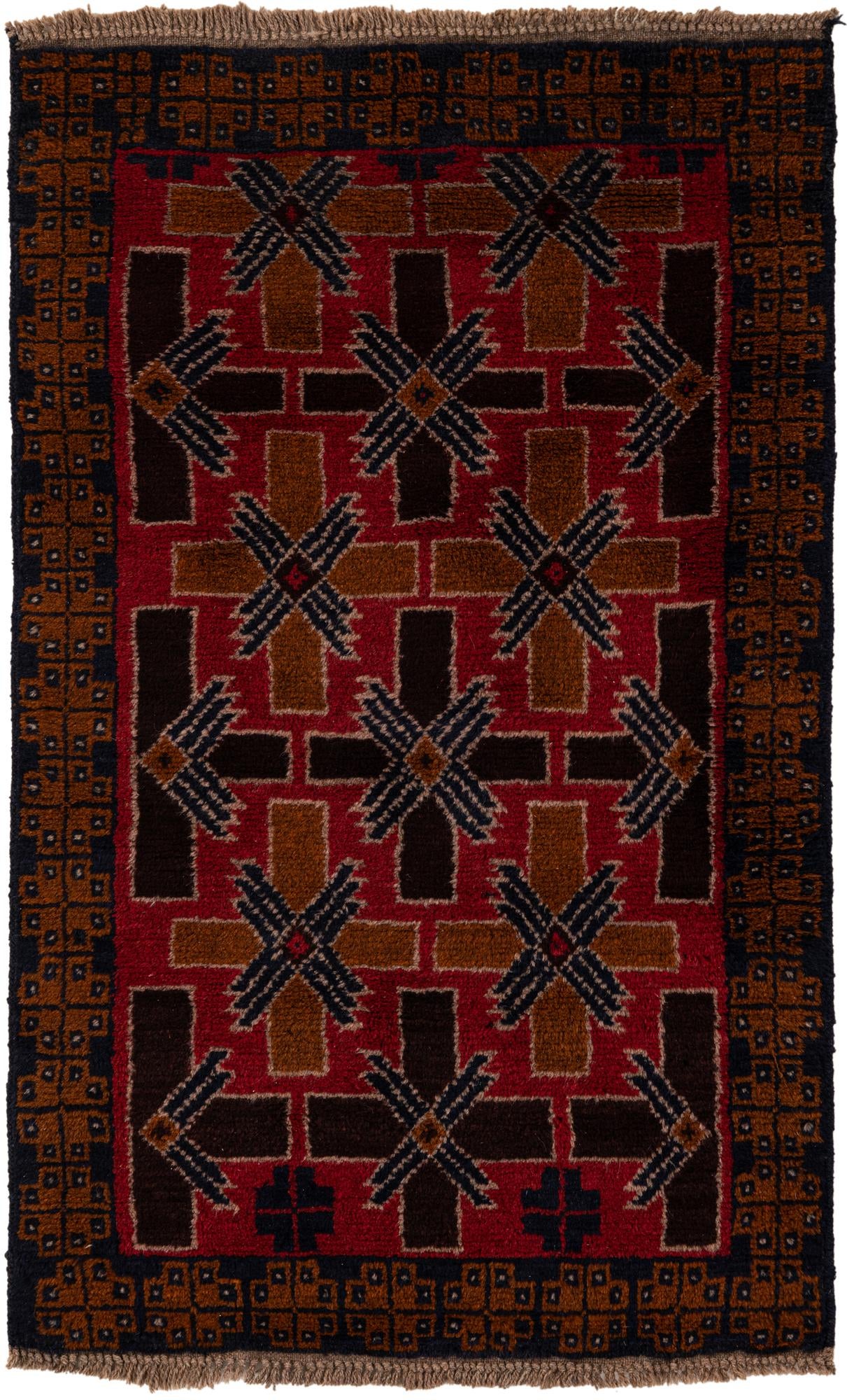2' 10 x 4' 9 Hand Knotted Balouch Wool Rug