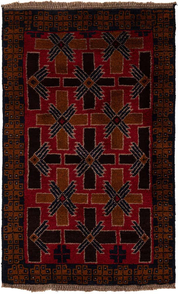 2' 10 x 4' 9 Hand Knotted Balouch Wool Rug