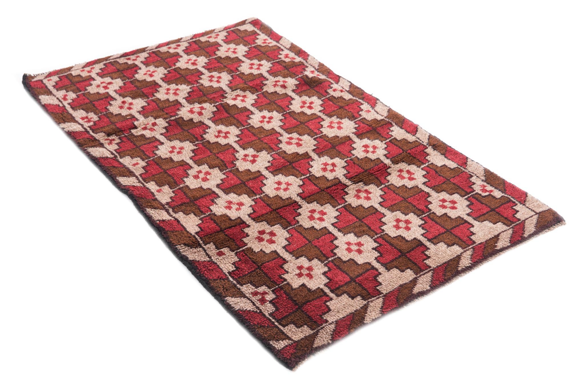 2' 9 x 4' 8 Hand Knotted Balouch Persian Wool Rug