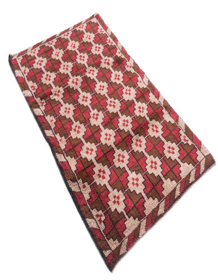 Detail image of 2' 9 x 4' 8 Hand Knotted Balouch Persian Wool Rug