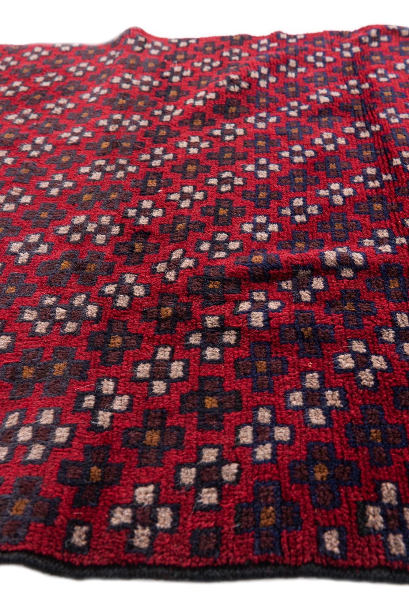 3' x 4' 7 Hand Knotted Balouch Persian Wool Rug