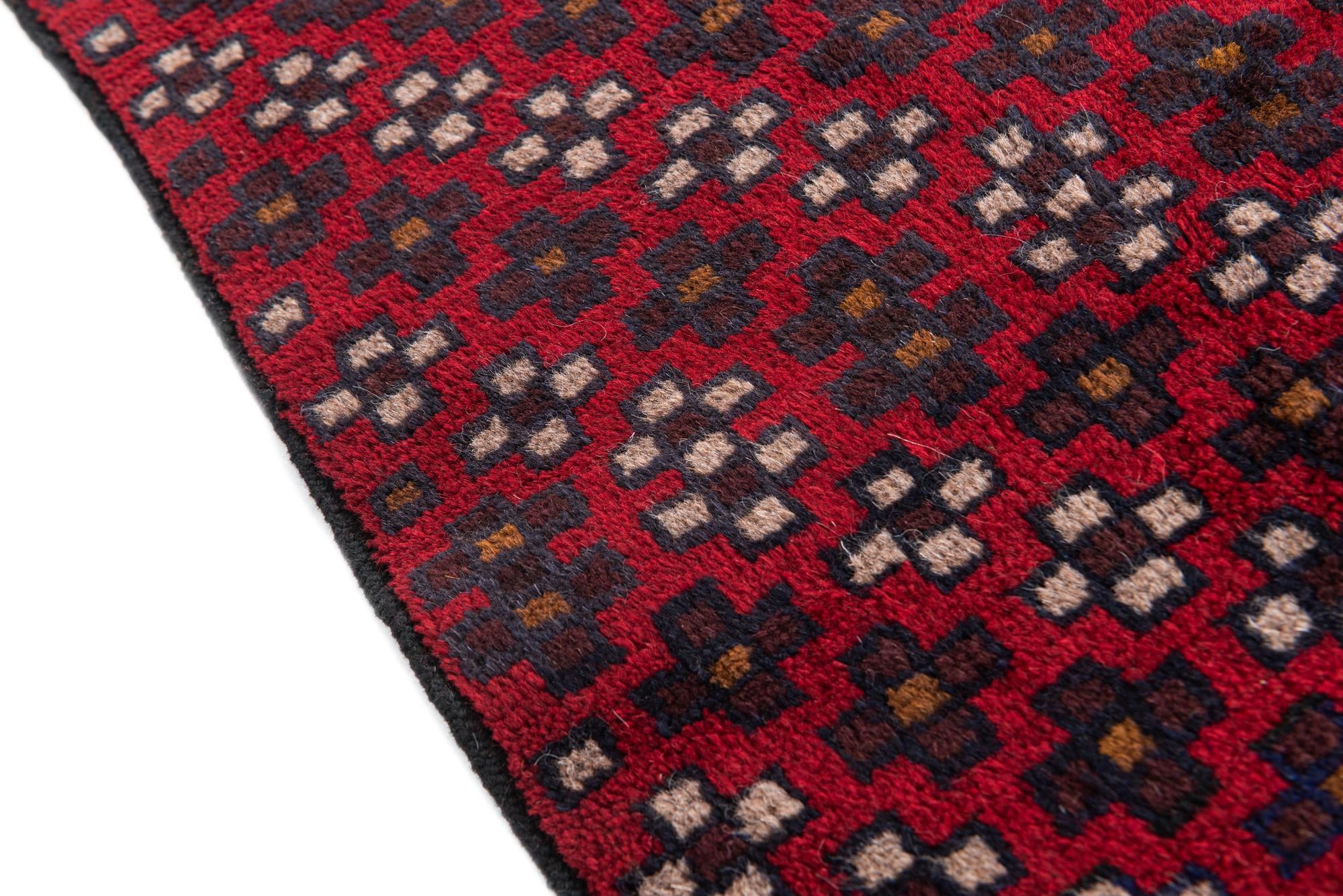 3' x 4' 7 Hand Knotted Balouch Persian Wool Rug