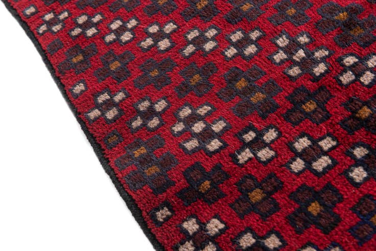 Detail image of 3' x 4' 7 Hand Knotted Balouch Persian Wool Rug
