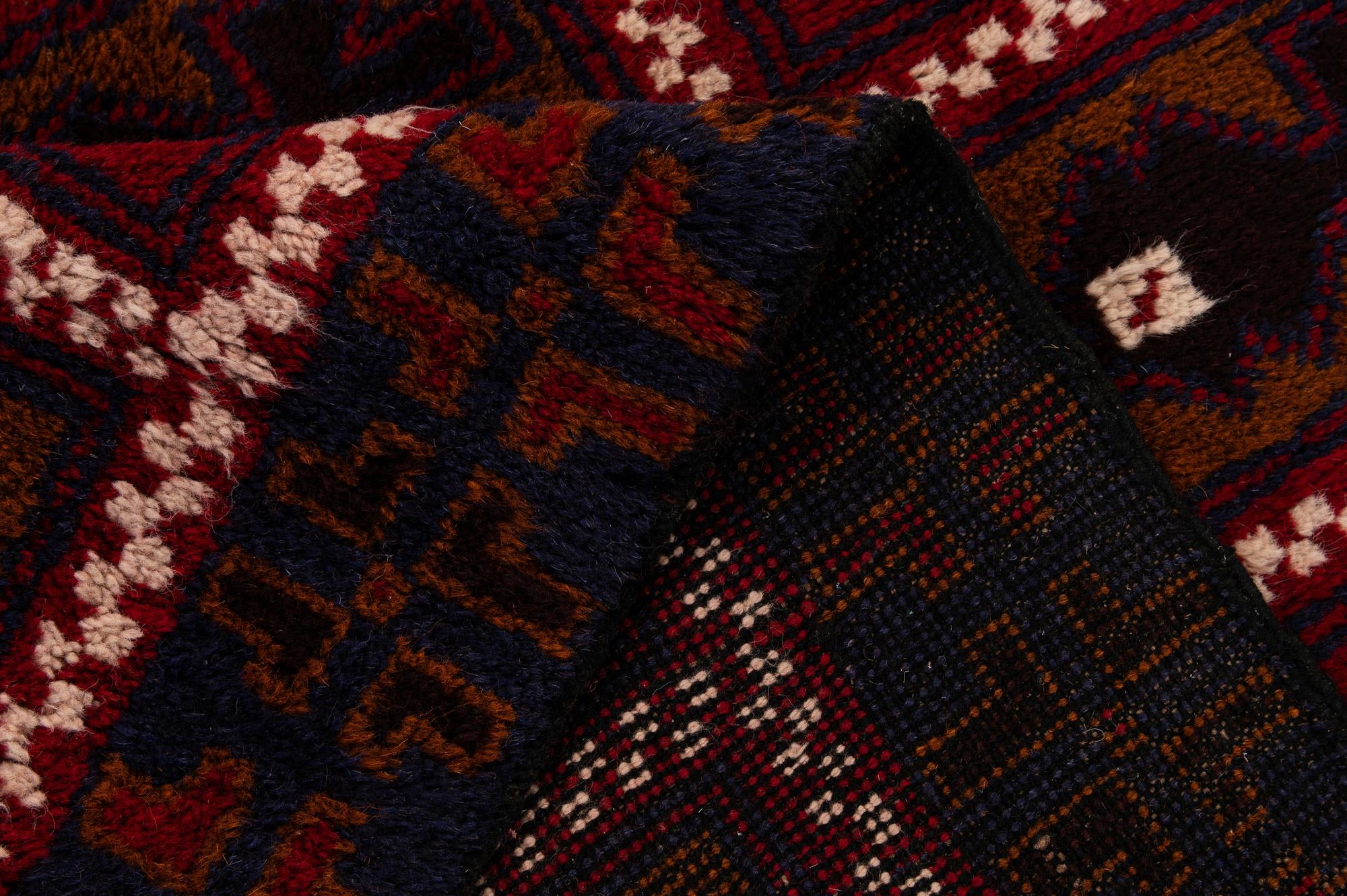 2' 9 x 4' 9 Hand Knotted Balouch Persian Wool Rug