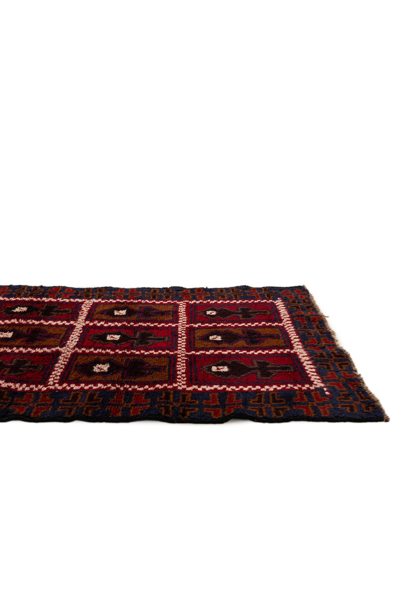 2' 9 x 4' 9 Hand Knotted Balouch Persian Wool Rug