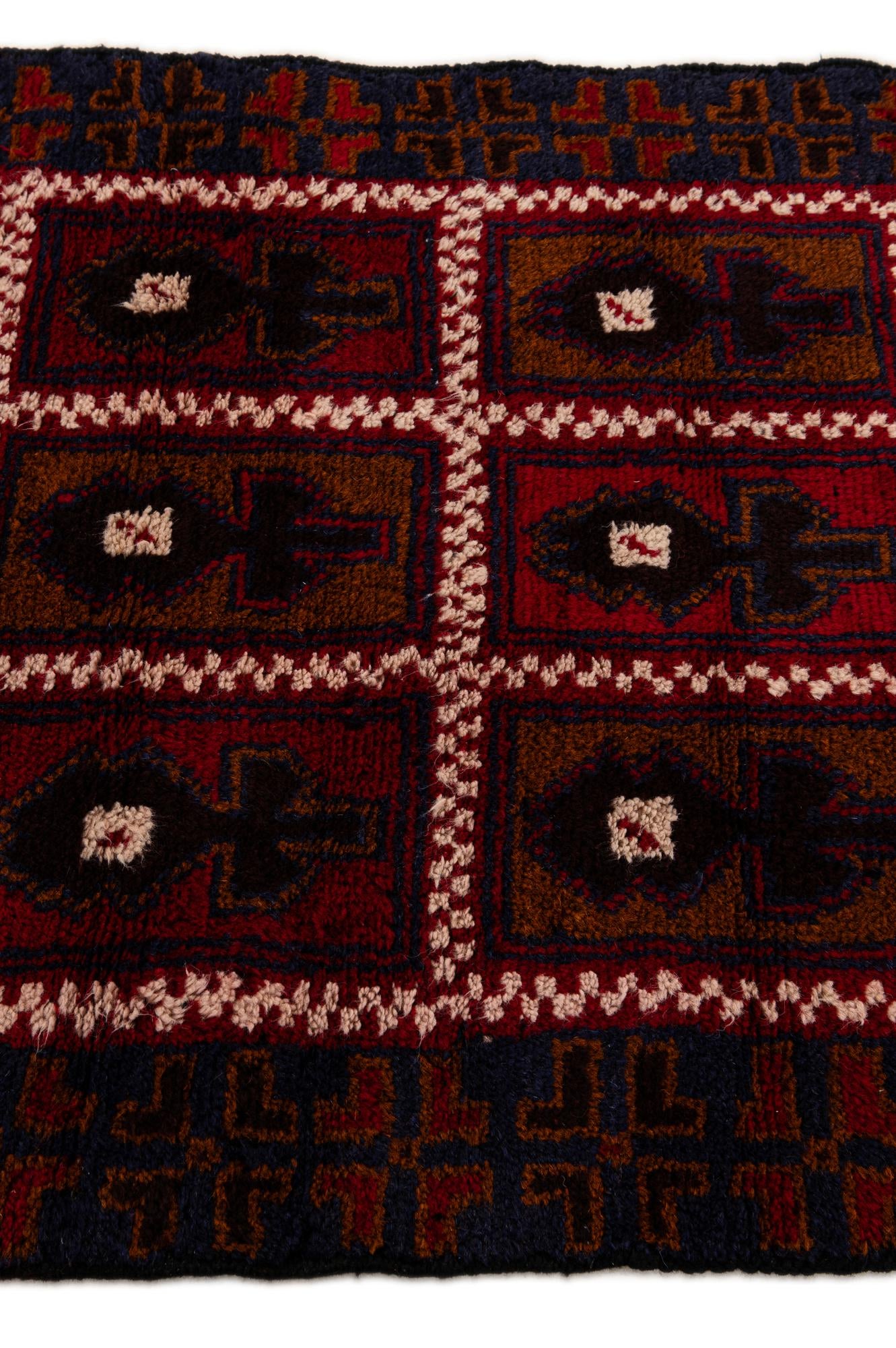2' 9 x 4' 9 Hand Knotted Balouch Persian Wool Rug