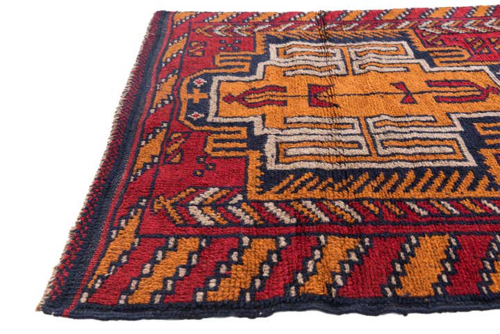 2' 9 x 4' 7 Hand Knotted Balouch Persian Wool Rug