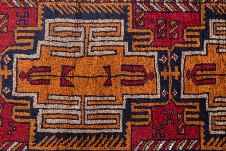 Detail image of 2' 9 x 4' 7 Hand Knotted Balouch Persian Wool Rug