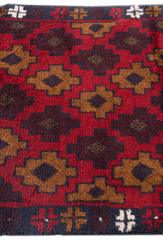 Detail image of 2' 9 x 4' 7 Hand Knotted Balouch Persian Wool Rug