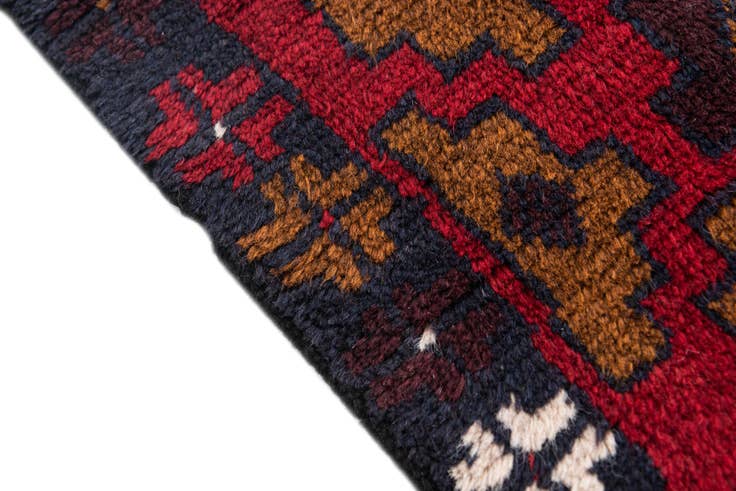Detail image of 2' 9 x 4' 7 Hand Knotted Balouch Persian Wool Rug