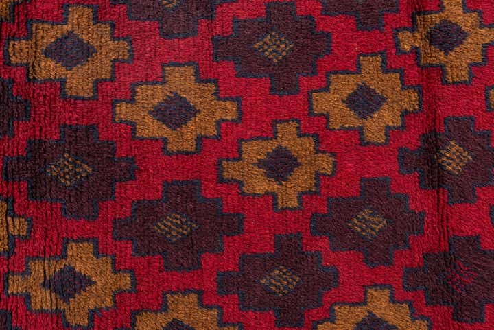 2' 9 x 4' 7 Hand Knotted Balouch Persian Wool Rug