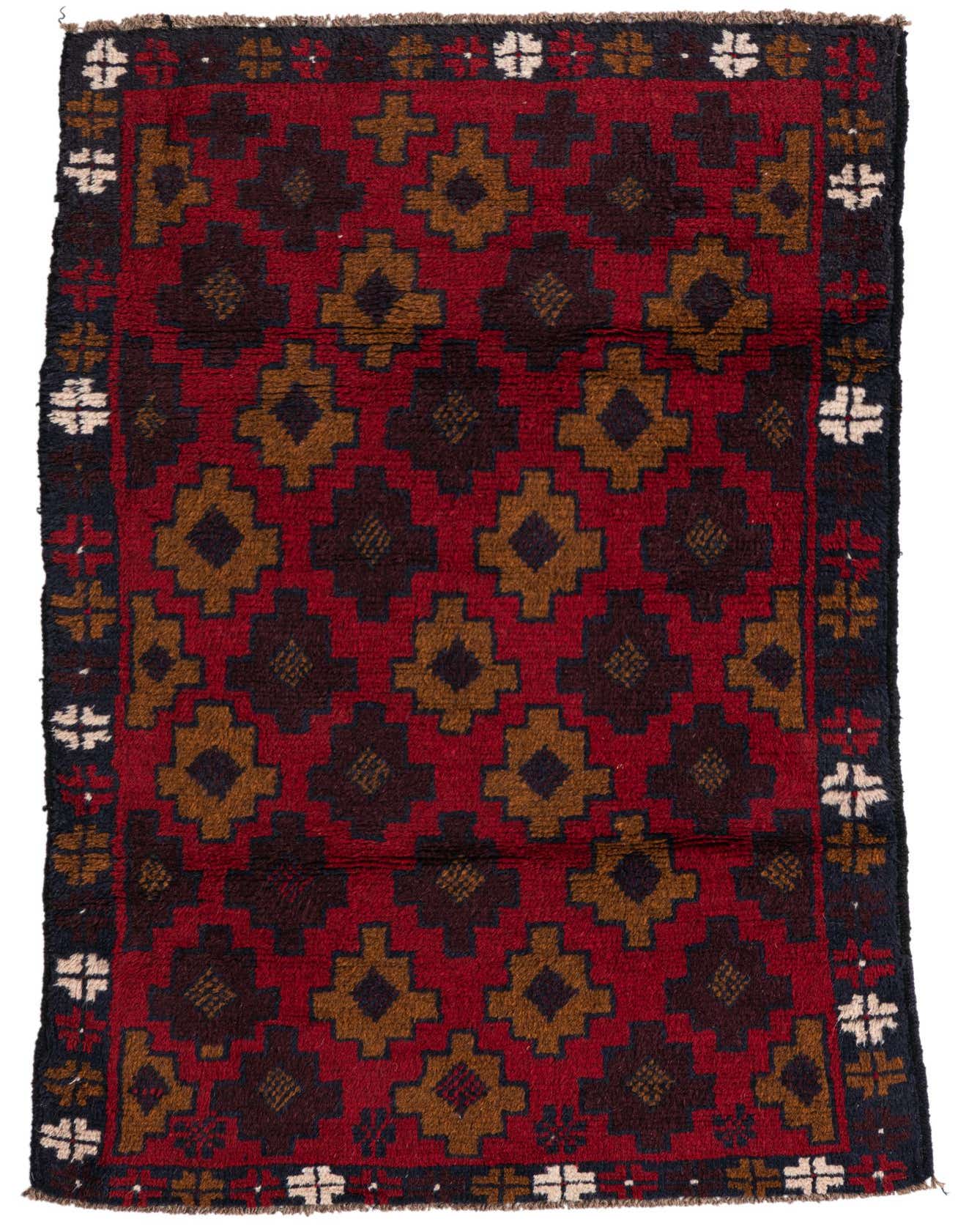 2' 9 x 4' 7 Hand Knotted Balouch Persian Wool Rug