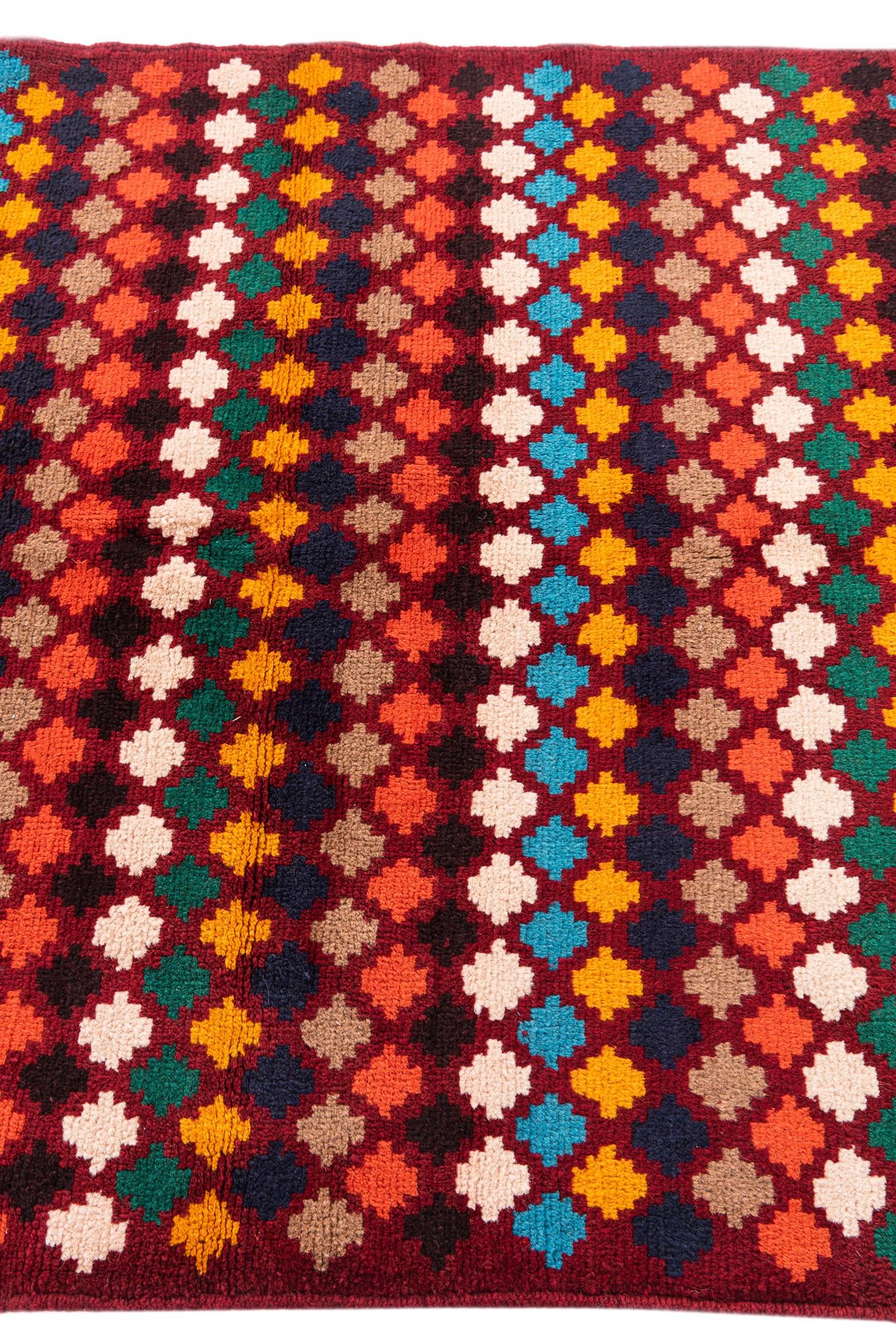 4' x 5' 9 Hand Knotted Balouch Wool Rug