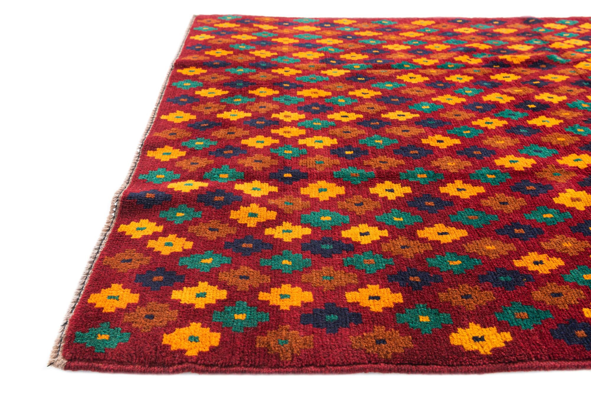 4' x 5' 9 Hand Knotted Balouch Wool Rug