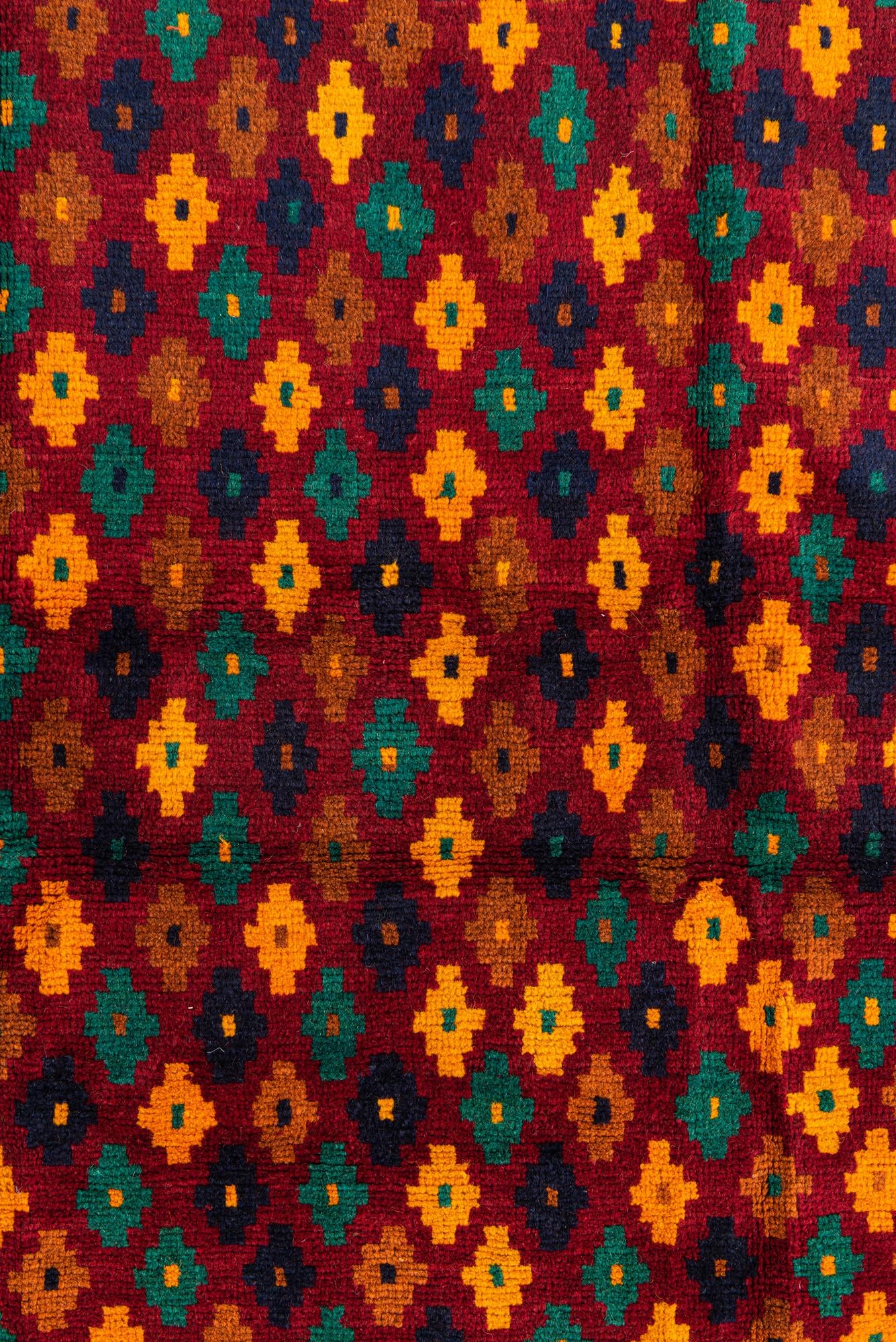 4' x 5' 9 Hand Knotted Balouch Wool Rug