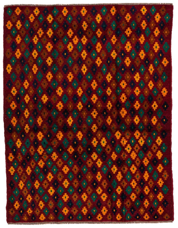 Detail image of 4' x 5' 9 Hand Knotted Balouch Wool Rug