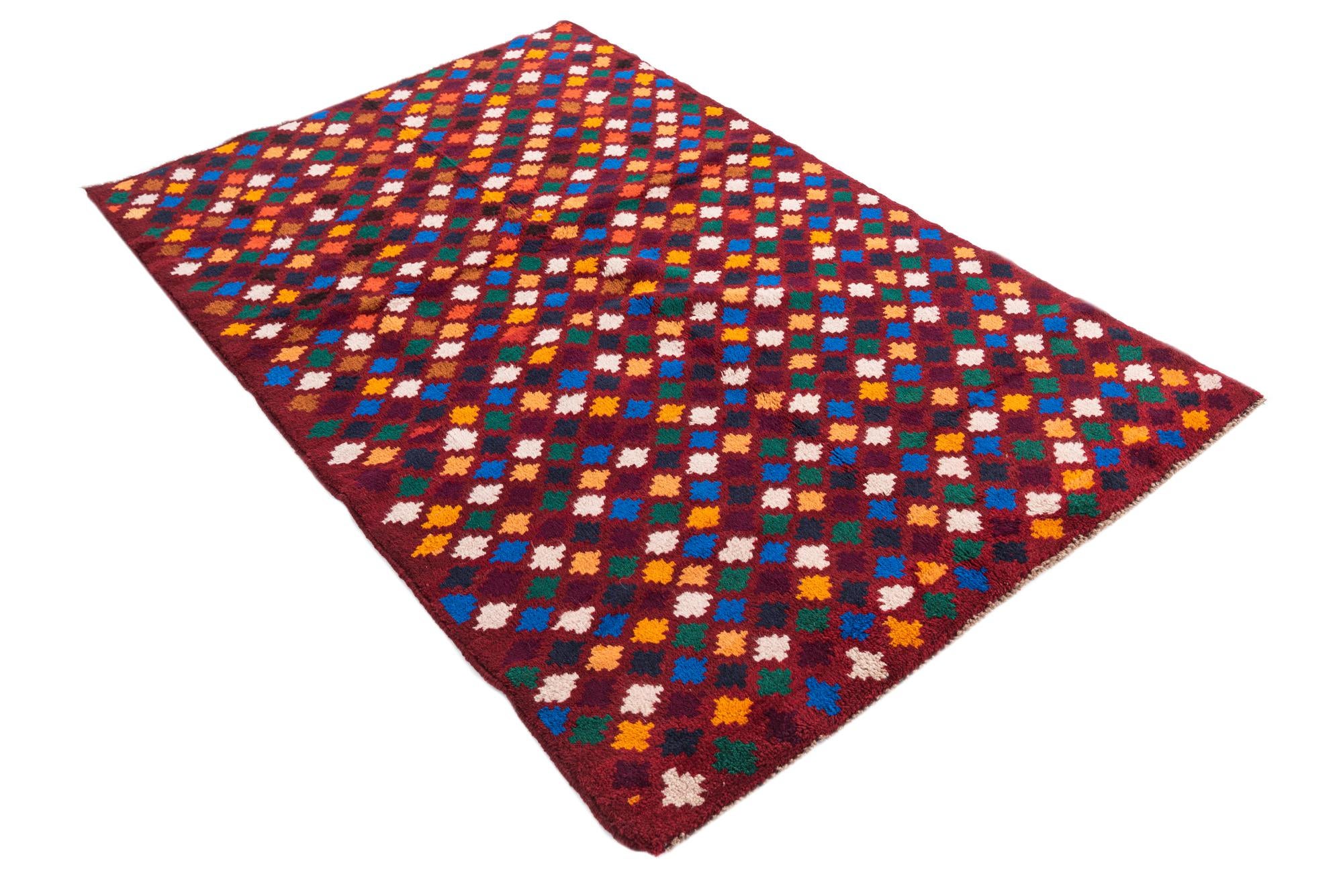 4' x 6' 1 Hand Knotted Balouch Wool Rug