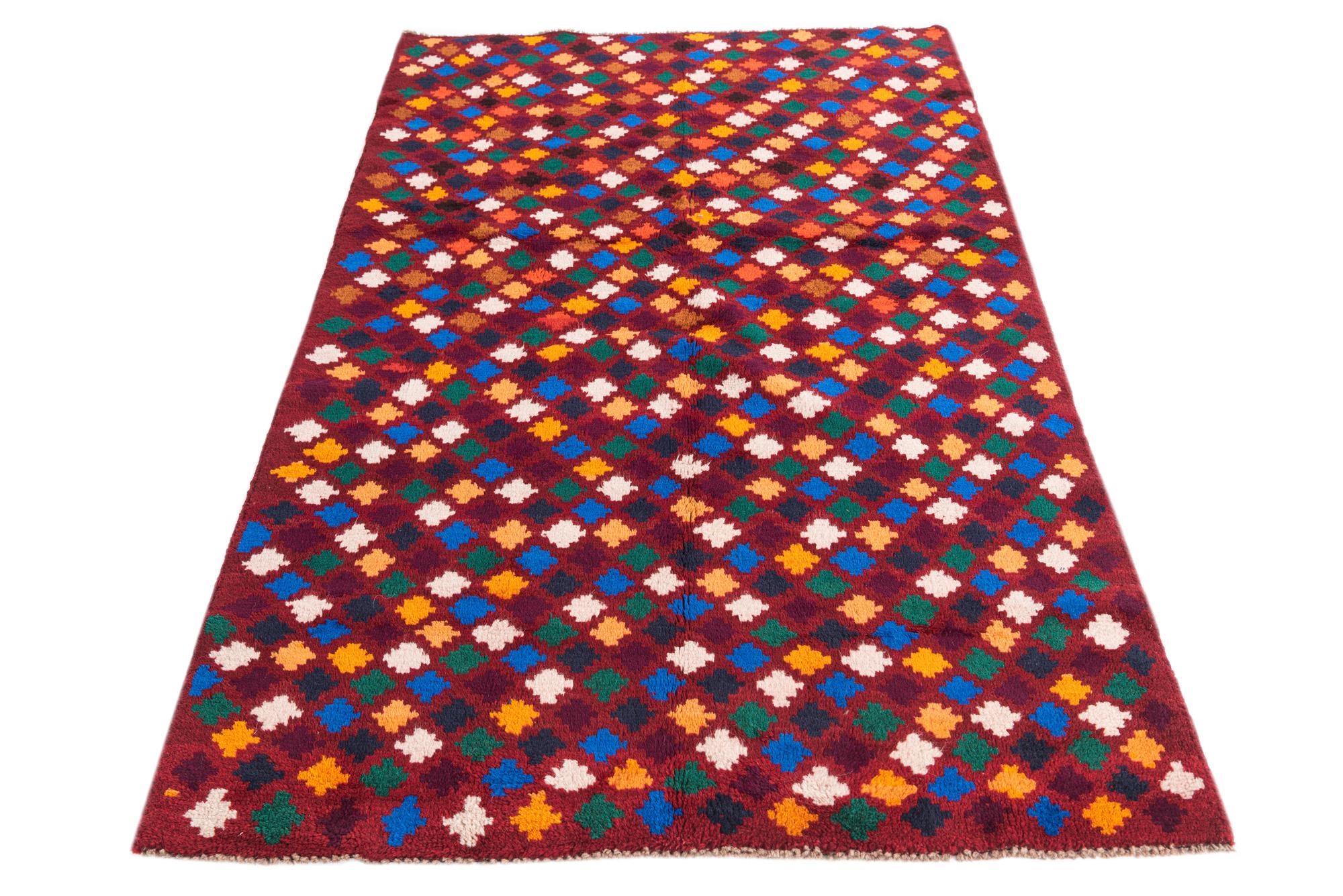 4' x 6' 1 Hand Knotted Balouch Wool Rug