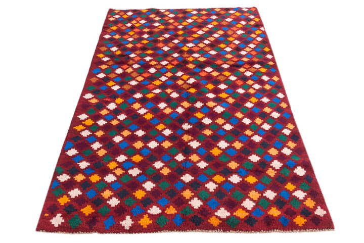 4' x 6' 1 Hand Knotted Balouch Wool Rug