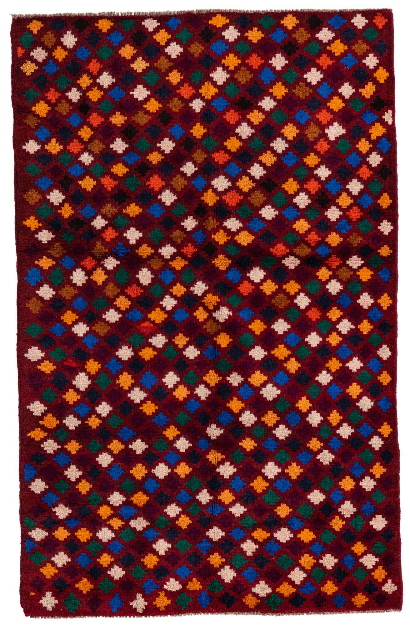 4' x 6' 1 Hand Knotted Balouch Wool Rug