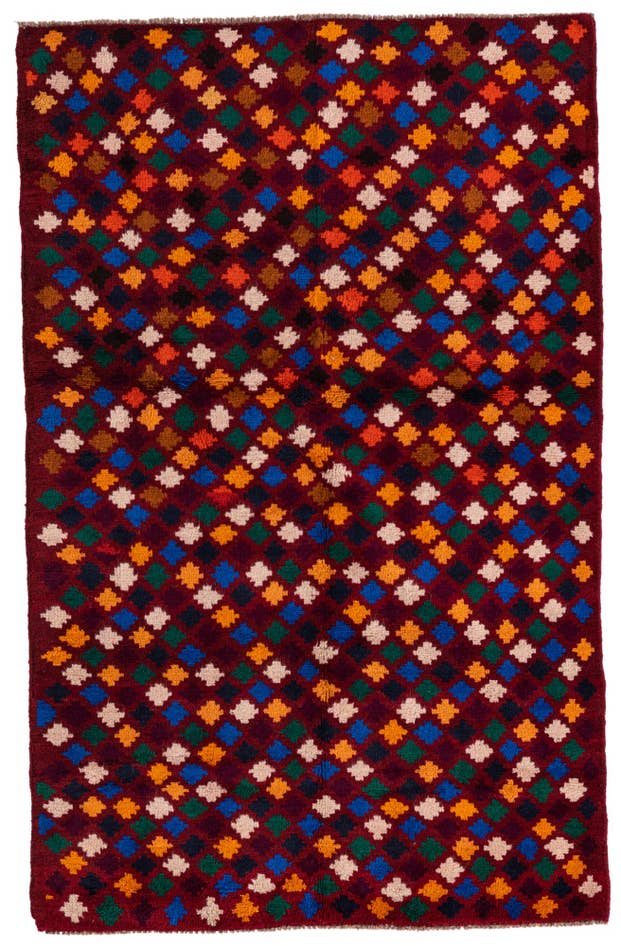 Detail image of 4' x 6' 1 Hand Knotted Balouch Wool Rug