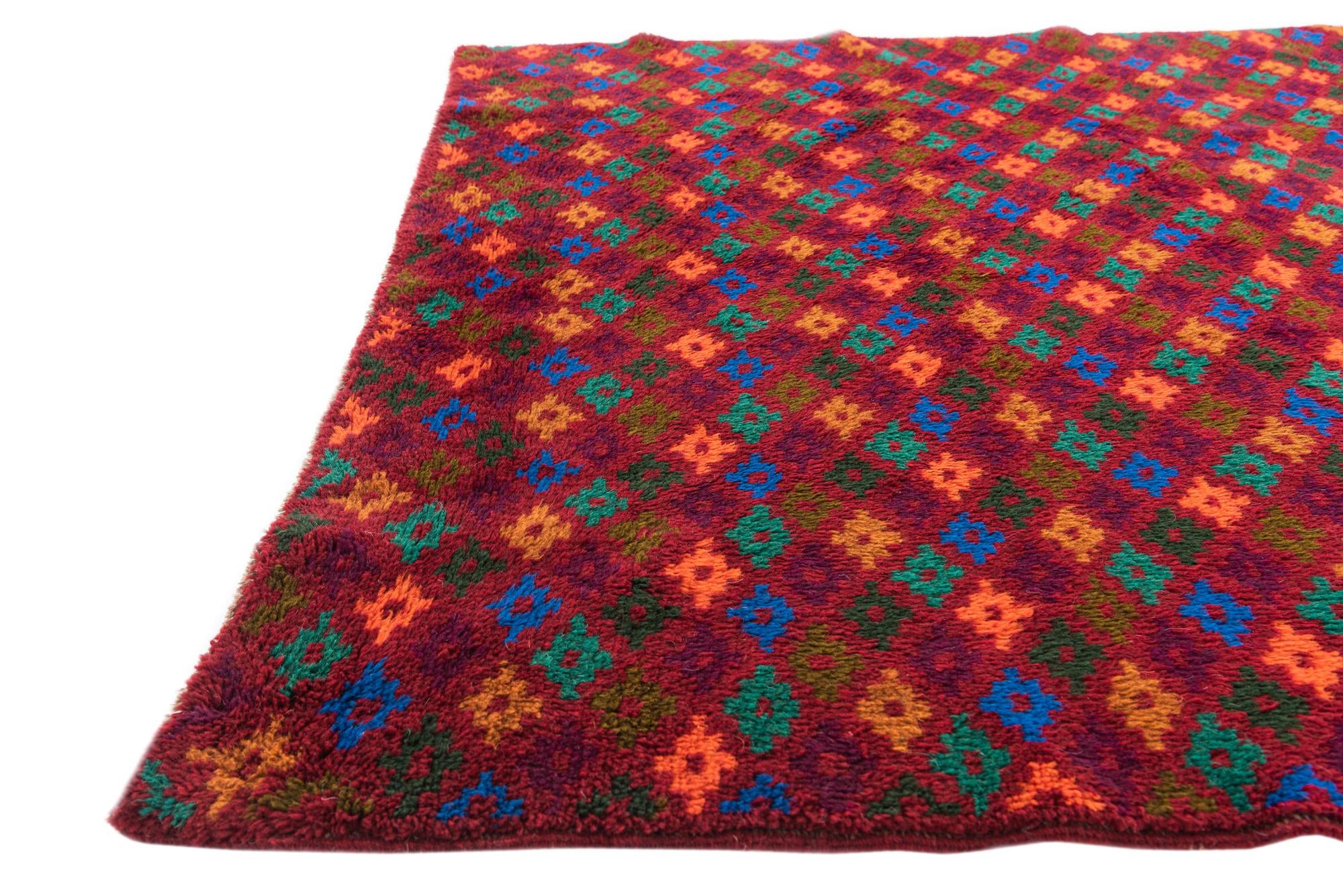 4' 2 x 6' 4 Hand Knotted Balouch Wool Rug